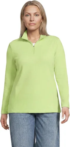 Vista 25 de Lands' End - Sudadera de vellón con cremallera de un cuarto, para todo tipo de clima Camello claro/marrón jengibre rico