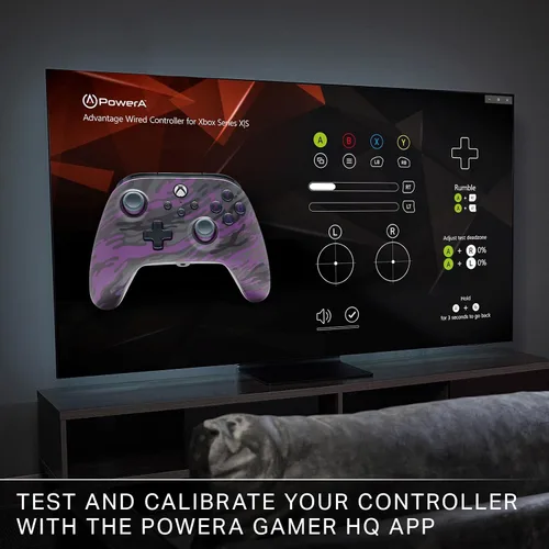Vista 7 de PowerA Advantage Wired Controller for Xbox Series XS - Purple Camo, Xbox Controller with Detachable 10ft USB-C Cable, Mappable Buttons, Trigger