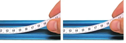 Vista 2 de Kreg KMS7729 - Cinta métrica autoadhesiva de 11.5 ft - Regla de banco de lectura de izquierda a derecha - Báscula de taller de precisión para pegar
