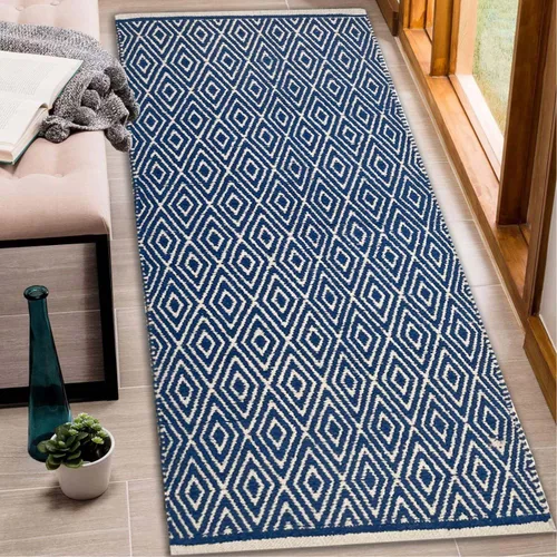 Vista 19 de Chardin Home, tapete 100% algodón, reversible por completo, de 21 x 34 pulgadas, se puede lavar a máquina, Gris y blanco Beige grisáceo - Blanco