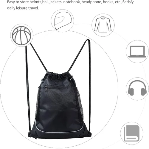 Vista 6 de Mochila para casco de motocicleta con red de carga grande, bolsa compacta de almacenamiento ligero Bolsa de cola