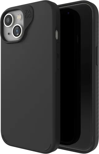 Vista 9 de [Usado] ZAGG Manhattan Snap - Funda para iPhone 15 Pro, funda de silicona de alta calidad, material de grafeno duradero, superficie lisa con un Negro