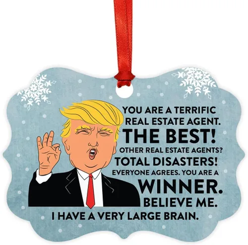 Vista 45 de Andaz Press Presidente Donald Trump Fancy Frame Recuerdo Adorno de Navidad Regalo de broma, excelente contador, 1 paquete, divertidas ideas