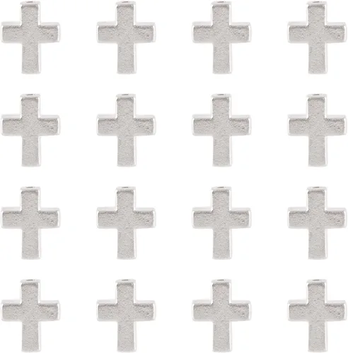 Vista 10 de Craftdady - Cuentas pequeñas de cruz de metal