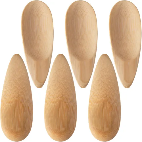 Vista 11 de SmallCat Aplicadores desodorantes, aplicador de crema de bambú, espátula de maquillaje multifuncional, mini cuchara para barro de arcilla cosmética