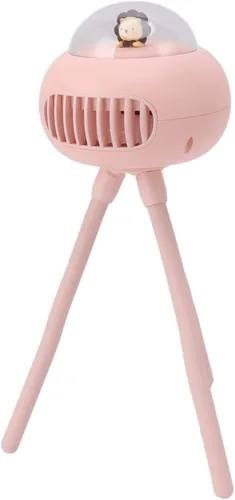 Vista 9 de Baby Stroller Fan, Portable Battery Operated Small Fan with 4 Speed Flexible Bladeless Design, for Camping Travel Stroller