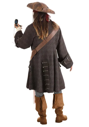 Vista 4 de Disfraz de Capitán Jack Sparrow para Hombre de Piratas del Caribe de Disney Multicolor
