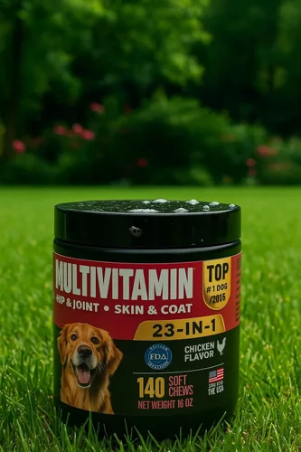 Vista 8 de Multivitaminas masticables con probióticos para perros, vitaminas y suplementos para perros, 140 golosinas, multivitamínico para perros mayores