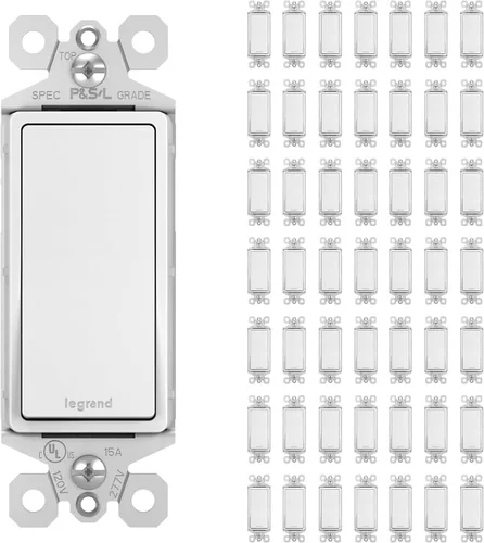 Vista 10 de Legrand-Pass & Seymour TM870BKCC10 llave eléctrica decorativa, TM870ISLCC10