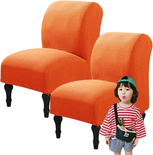 Vista 24 de Fundas elásticas para silla sin brazos, extraíbles y lavables, de elastano jacquard sin reposabrazos, protector de muebles para sala de estar, Verde