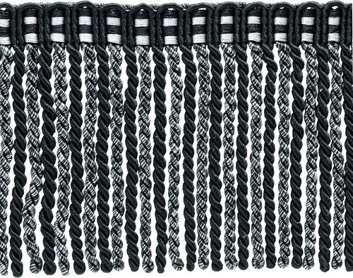 Vista 10 de DÉCOPRO Colección Noblesse de 6 pulgadas de largo con borde de flecos de lingote con cabecera de punto elegante (estilo # DB6), color burdeos