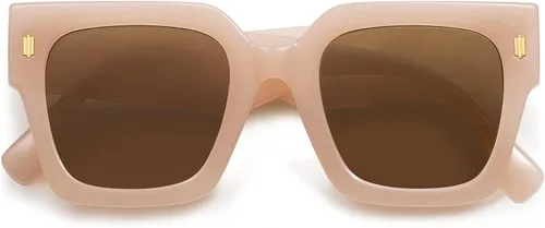 Vista 3 de SOJOS Gafas de sol cuadradas vintage de gran tamaño para mujer, estilo retro, de lujo, con protección UV400, SJ2194