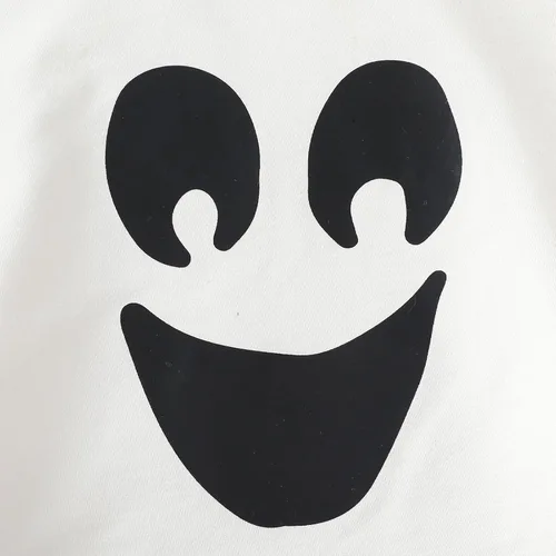 Vista 4 de Disfraz de Halloween para niños y niñas, capa con capucha, poncho para fiesta de disfraces y cosplay White-a