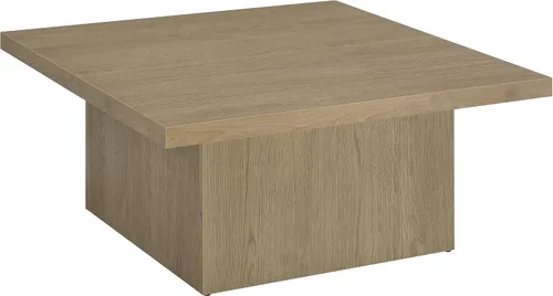 Vista 11 de Coaster Home Furnishings - Devar - Madera - Mesa de centro cuadrada con base de plinto, diseño geométrico y estilo contemporáneo - Sala de estar