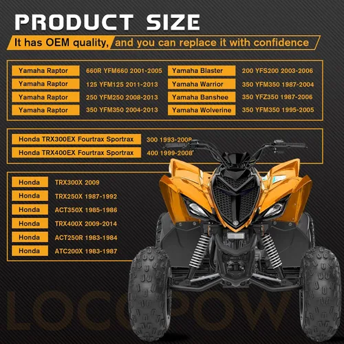 Vista 5 de Pastillas de freno Raptor 660 350 400ex para Honda TRX400X TRX400EX 2009-2014 Fourtrax Sportrax 400 300 1999-2008 300ex TRX 300 EX 1993-2008