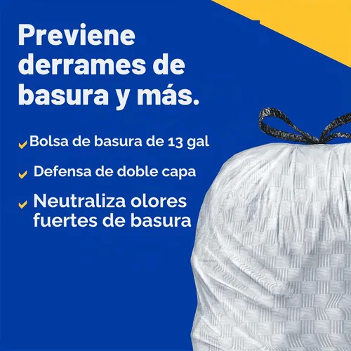 Vista 2 de CloroxPro Glad ForceFlex - Bolsas de basura con cordón de cocina de 13 galones de alto, 100 unidades (el paquete puede variar)