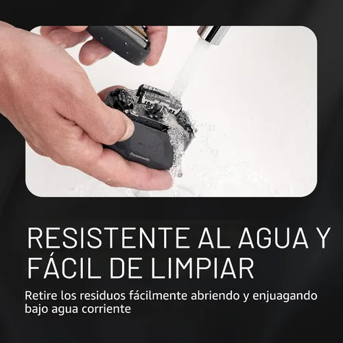 Vista 7 de Afeitadora eléctrica Panasonic ARC5 de tamaño palma, afeitadora de viaje compacta de lujo manual con sistema de corte de 5 cuchillas y carga USB-C