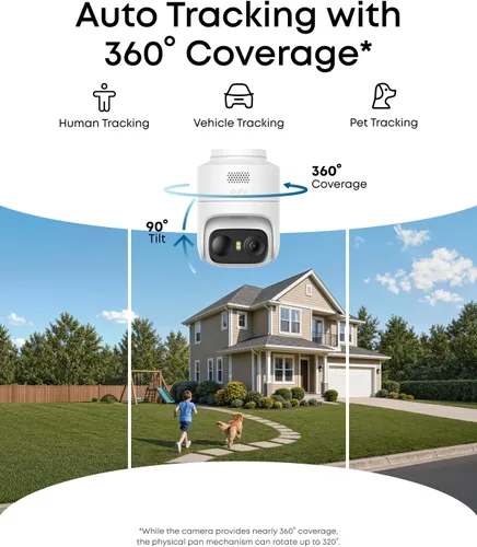 Vista 2 de eufy Security eufyCam C37 Kit de 2 cámaras, seguimiento automático