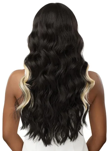 Vista 4 de Outre Peluca de encaje frontal - Línea perfecta para el cabello 13X5 - Elanor (MARRÓN OSCURO 2)