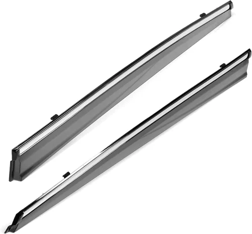 Vista 9 de IKON MOTORSPORTS - Visera de ventana compatible con Nissan Altima 2013-2018, policarbonato teñido ahumado y semitransparente con ribete cromado