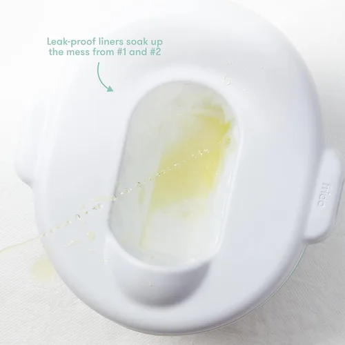 Vista 5 de Frida Baby Poo + Pee - Revestimientos para orinales, a prueba de fugas, fácil limpieza, 30