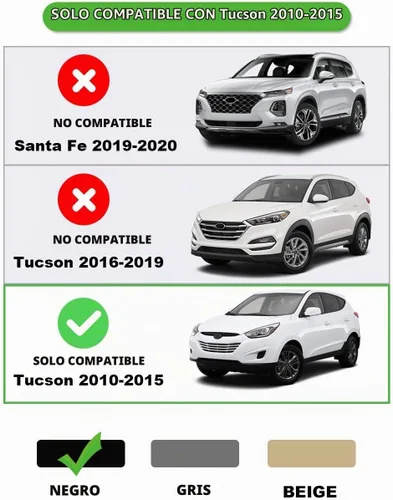 Vista 7 de para Hyundai Tucson Cubierta de carga 2010-2015 Estilo de fábrica, retráctil, color negro, cubierta de seguridad trasera para maletero