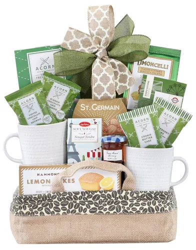 Vista 2 de Wine Country Gift Baskets Cesta de regalo para café, aperitivos y té