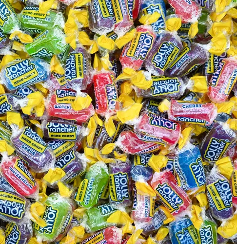 Vista 6 de Jolly Ranchers - Caramelos duros surtidos – Bolsa a granel de 2 libras aprox. 150 piezas Golosinas de fiesta con sabor a frutas