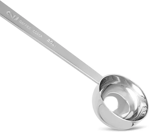 Vista 3 de Cuchara para café de acero inoxidable cucharada de mango largo 2 Tbs (30ML)