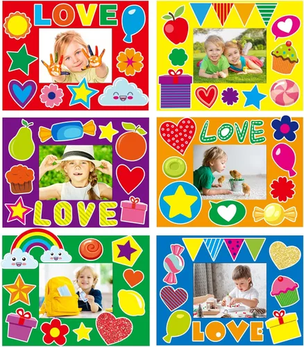 Vista 18 de chiazllta Paquete de 30 kits de manualidades para el día del padre para niños, marco de fotos del padre, arte de bricolaje, decoración de fiesta
