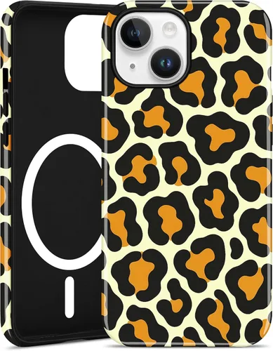 Vista 42 de Jusy Compatible con MagSafe Brown Tortoise Shell Print Phone Case para iPhone 7/8/SE, funda protectora magnética de lujo de TPU suave