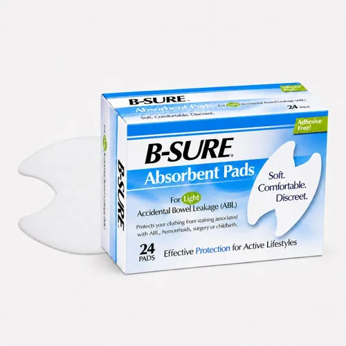 Vista 2 de Toallas B-Sure para Fuga Anal, Caja/24 Toallas