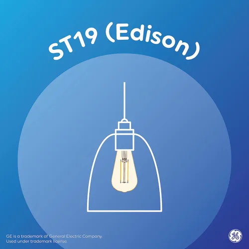 Vista 3 de GE Bombillas LED clásicas, 60 W Eqv, luz diurna, ST19 Edison Style 6 unidades (paquete de 4)