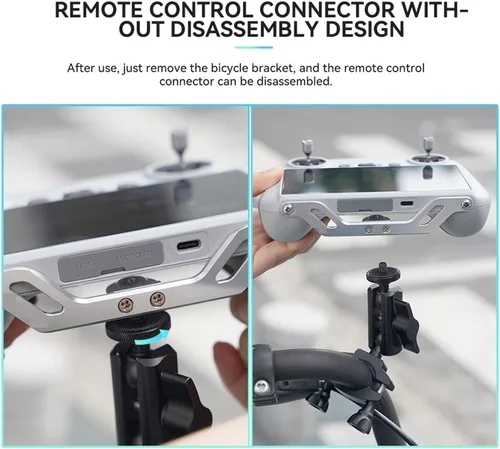 Vista 4 de [Piezas de drones] Rc Bike Mount para DJI Mini 3 Pro Drone Soporte de control remoto Seguimiento Bicicleta Soporte Soporte Soporte Fix Rack Protable