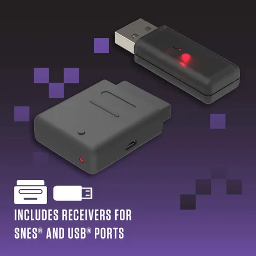 Vista 6 de Retro-Bit Legacy 16 Wireless 2.4GHz Controller for SNES, Switch, PC, MacOS, RetroPie, Raspberry Pi and Other USB Devices (Classsic Gray)