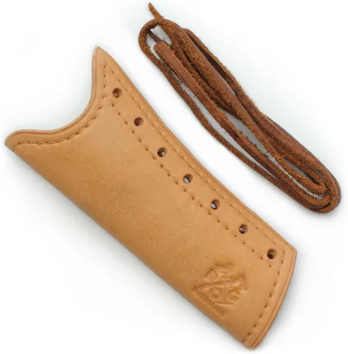 Vista 4 de Protector/Collar de mango de hacha de cuero (Council Tool 2# Wood-Craft Camp Carver, 16″, marrón)