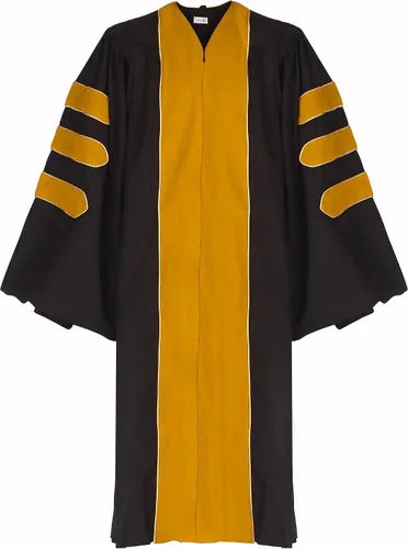 Vista 4 de Ariro Vestido de graduación doctoral unisex y paquete de 8 lados para profesores y doctorados