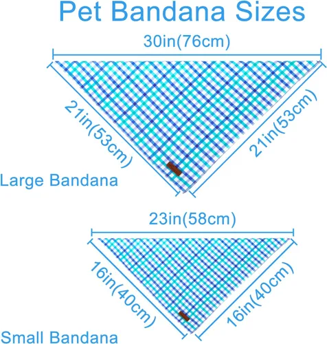 Vista 4 de Bandana de verano para mascotas - Bufanda triangular de rejilla de algodón cómoda para cachorros, pañuelo lavable para perros o gatos, niños