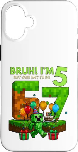Vista 23 de Bruh I'm 5 But One-Day I'll Be 67 Retro 5th Birthday Kids Case for iPhone 17