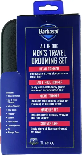 Vista 6 de Barbasol CBG15000KIT - Juego de aseo de viaje para hombre (10 piezas)