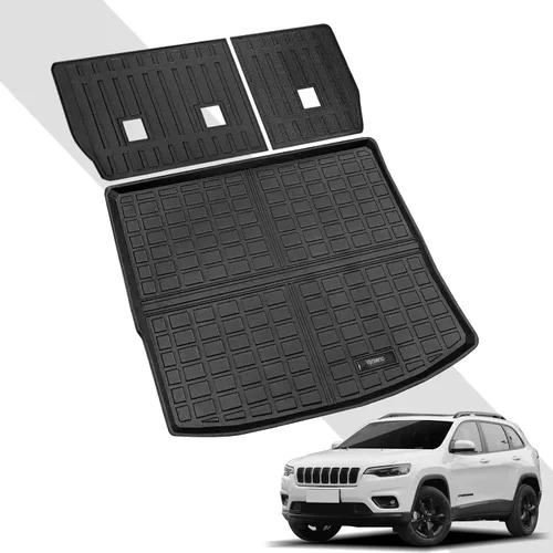 Vista 8 de Vanseno Alfombrilla de respaldo compatible con Jeep Cherokee 2014-2023, cubierta de asiento trasero, protector para todo tipo de clima, compatible