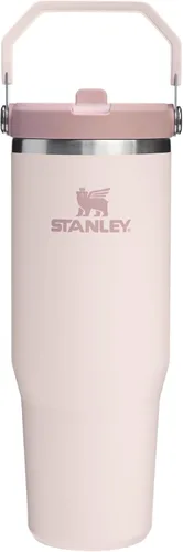 Vista 59 de STANLEY IceFlow 2.0 - Vaso con pajilla abatible con asa, 30 onzas, tapa giratoria y popote abatible, botella de agua a prueba de fugas, acero Tiza