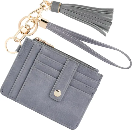 Vista 20 de KNGITRYI Billeteras pequeñas de pulsera para mujer RFID para tarjetas de crédito, cartera con llavero, cartera para tarjetas de crédito