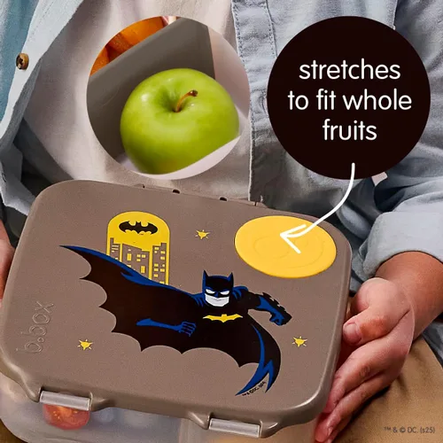 Vista 6 de Bbox - Lonchera Bento Jumbo Batman Lonchera para niños y adultos, 4 compartimentos, a prueba de fugas, apta para lavavajillas, sin BPA, sin PFAS