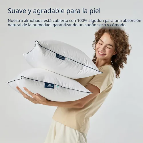 Vista 3 de Almohada de cama Pacific Coast, Colección Hotel de plumas de ganso y plumón para dormir, diseño de 3 cámaras, soporte medio, tamaño estándar