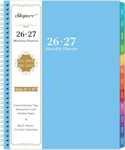 Vista 13 de Planificador Mensual 2026 – Planificador/Calendario 2026, enero de 2026 a diciembre de 2026, Planificadores mensuales con pestañas coloridas