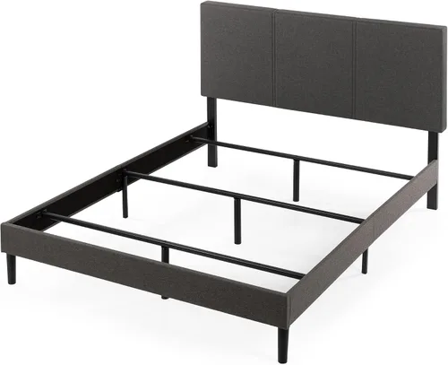Vista 12 de ZINUS Cambril - Base de cama tapizada, soporte de acero duradero, marco de cama para somier y colchón, fácil montaje, gris oscuro, tamaño King