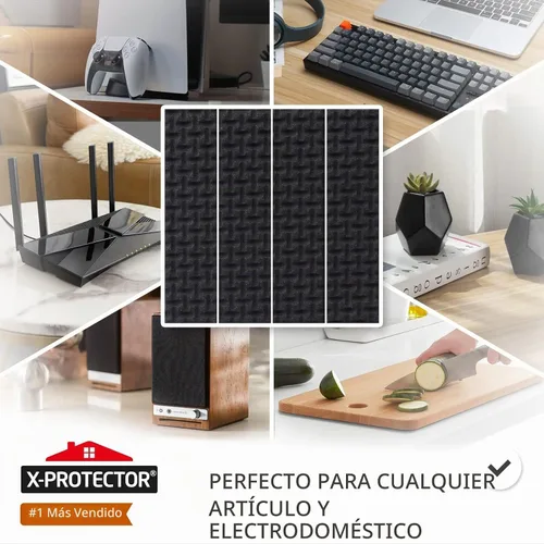 Vista 2 de X-Protector - Almohadillas antideslizantes para muebles, 8 piezas de goma de 1 x 4 pulgadas, tapones de patas de muebles para evitar deslizamientos