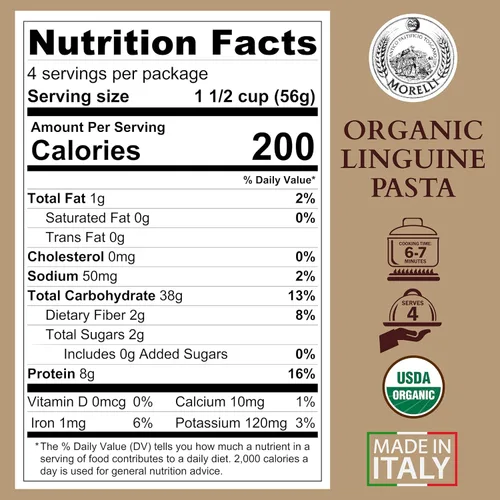 Vista 2 de Morelli Squid Ink Pasta Linguine – Fideos de pasta negra orgánica, sémola de trigo duro, italiano Nero Di Seppia Hecho en Italia – 8.8 oz (250 g)
