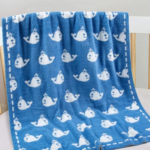 Vista 21 de Kid Nation Manta de bebé súper suave con corazón azul 30 x 40 pulgadas